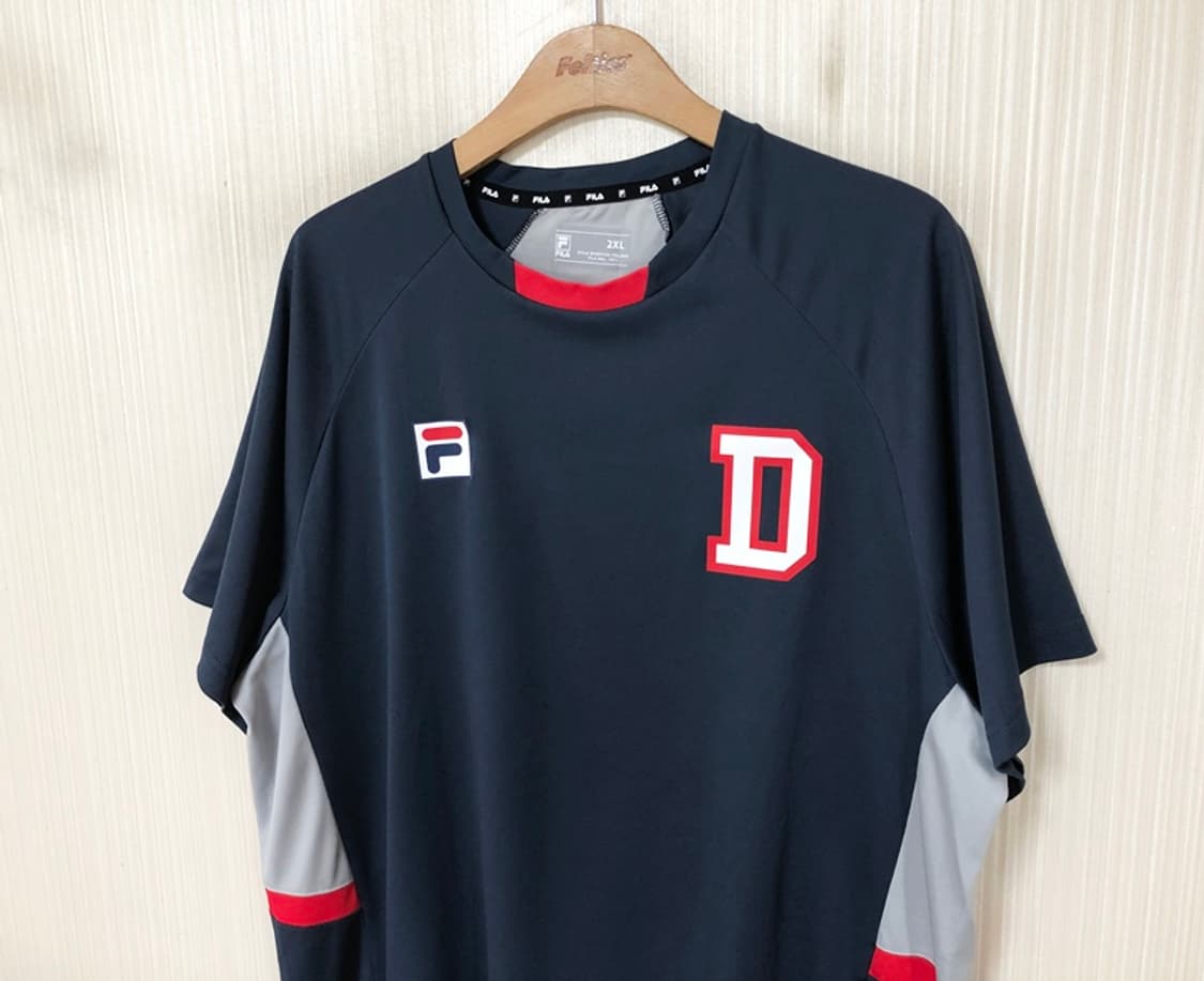 KBO 필라 두산베어스 선수지급실착 트레이닝셔츠 2XL 상품이미지6