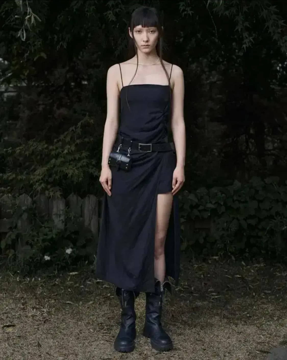 bohemseo shirring linen slit onepiece 상품이미지1