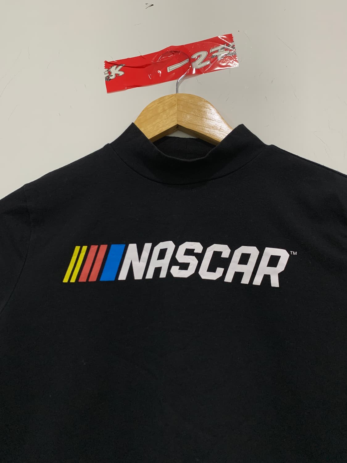 (빈티지)NASCAR 나스카 로고 프린팅 하이넥 크롭 슬림핏 슬리브 상품이미지5