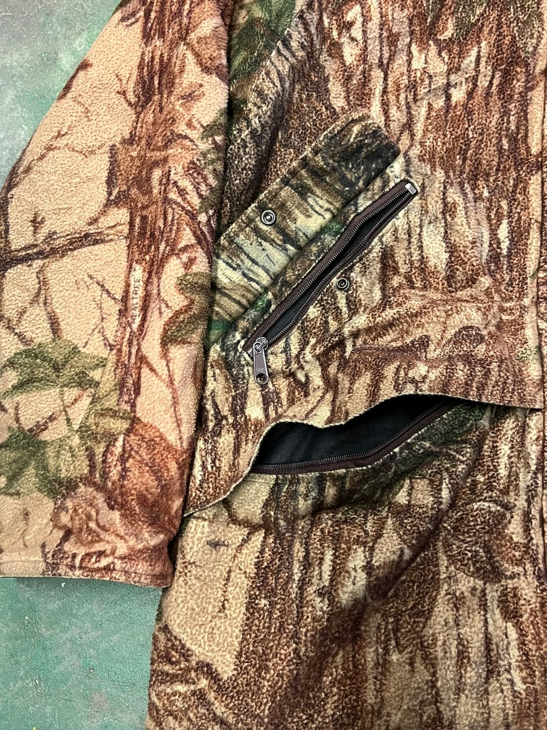 90's [L] 카벨라스 리얼트리 카모 자켓 USA 플리스 아웃도어 상품이미지6
