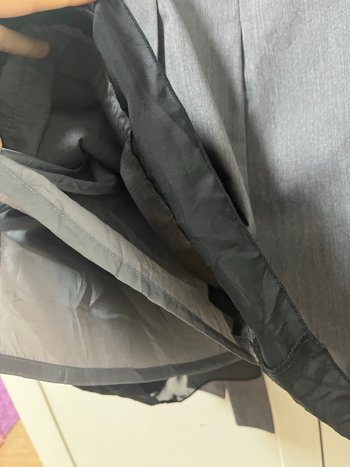 빈티지 차콜 레이어드 스트랩 스커트 상품이미지4