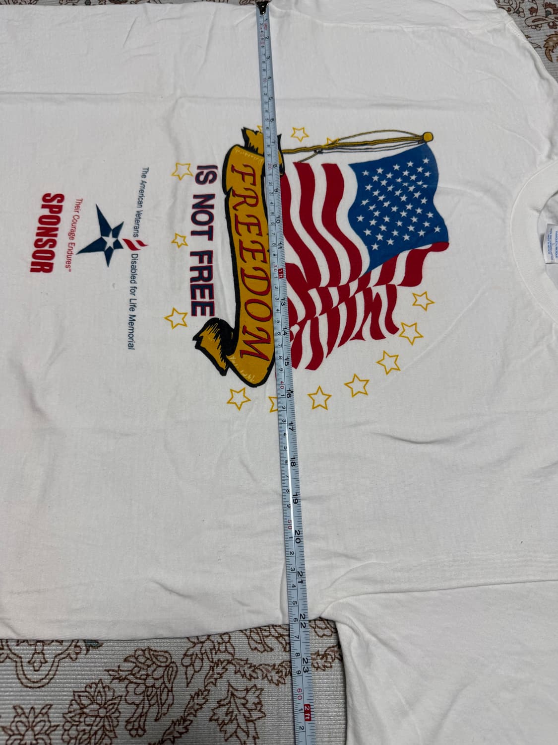 USA빈티지 성조기 반팔티 L 상품이미지5