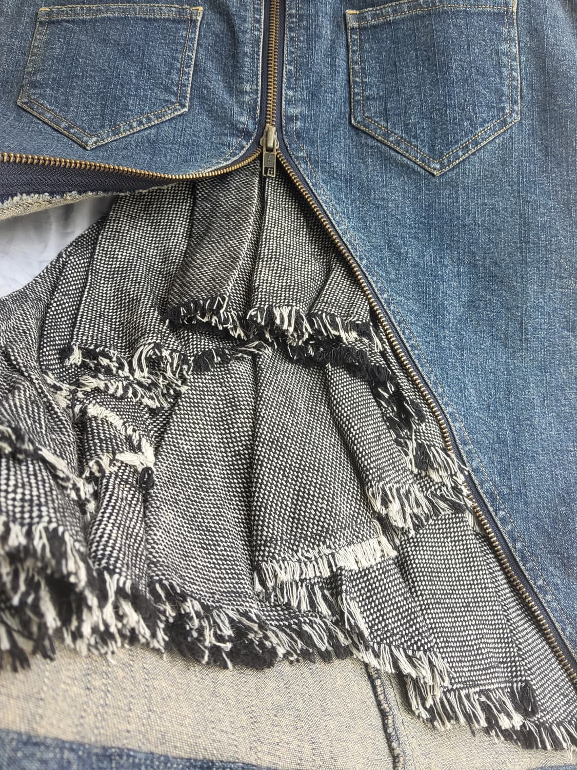 여성 데님 스커트 미사용 허리단면 35 상품이미지5