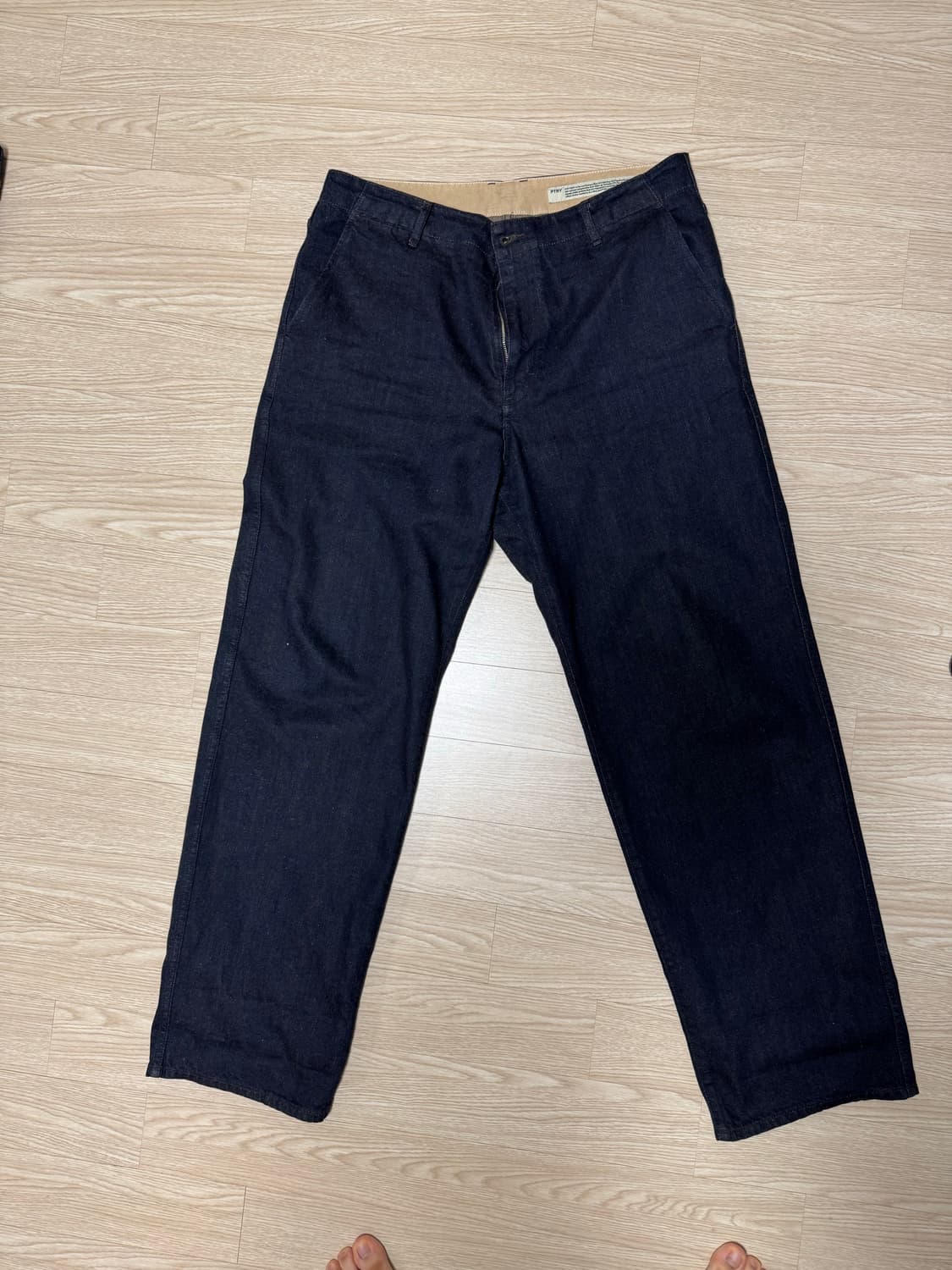 포터리 코튼 린넨 원워시드 와이드 데님 36 상품이미지1