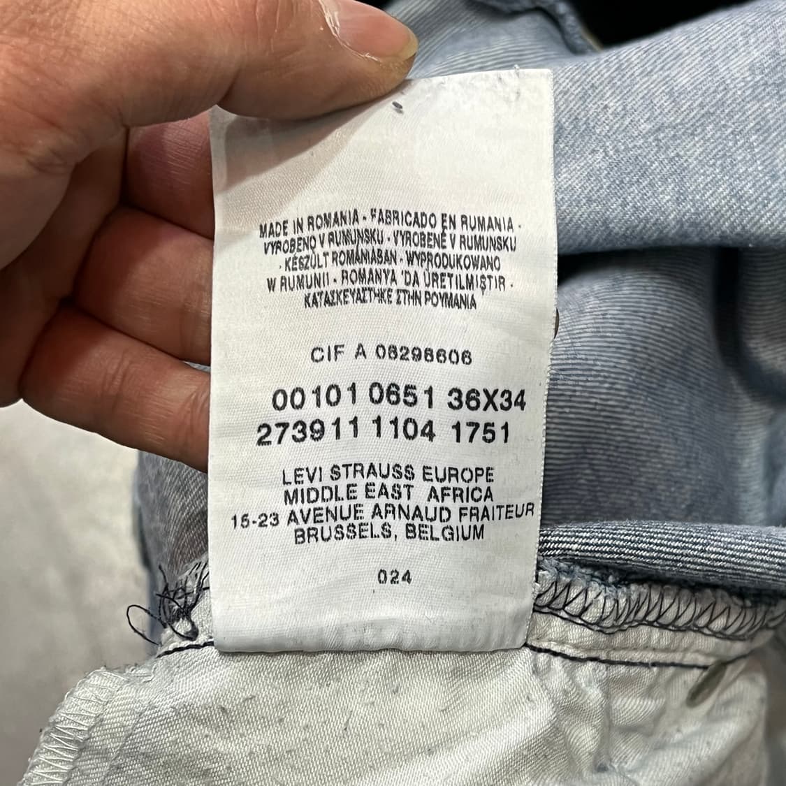  리바이스 워싱 데님 팬츠 y14575 상품이미지9