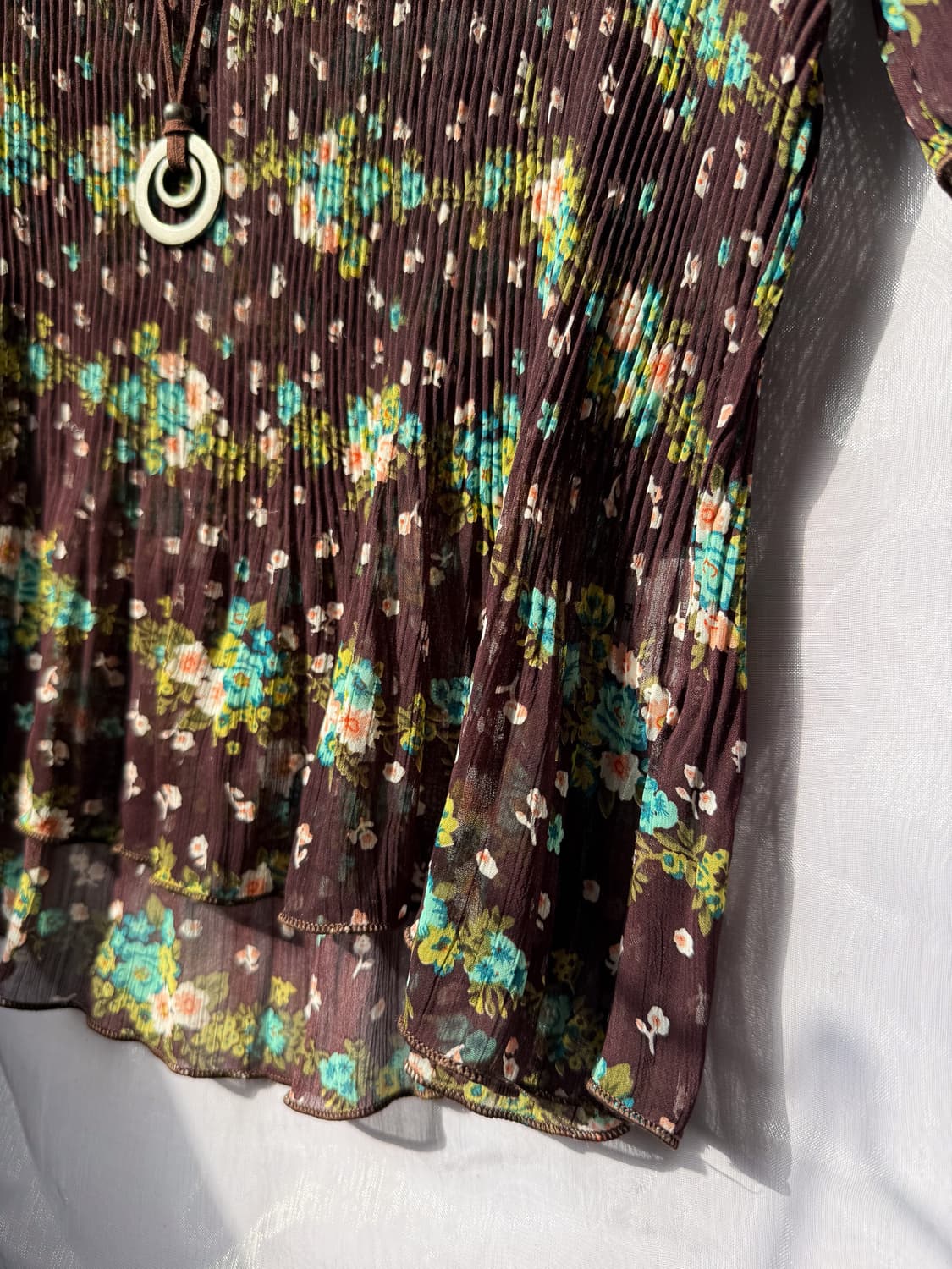 Floral Pleated Blouse 0128 상품이미지3