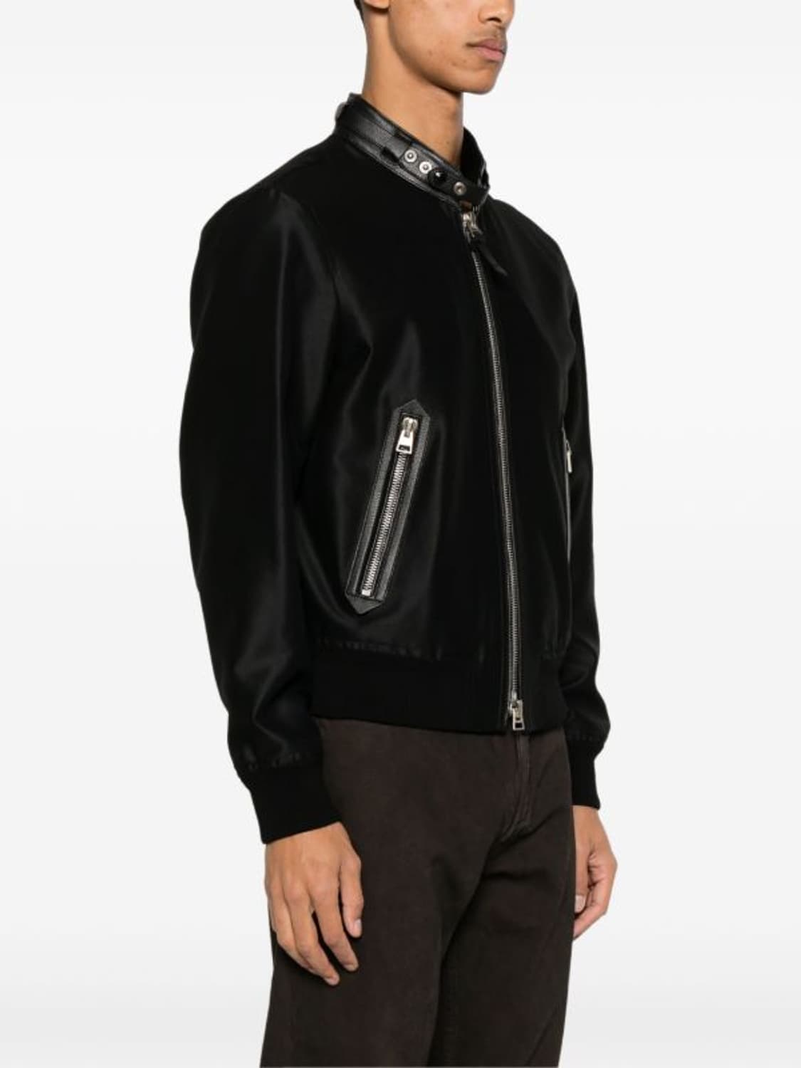 톰포드 레더 트리밍 셸 신상 봄버 자켓 상품이미지2