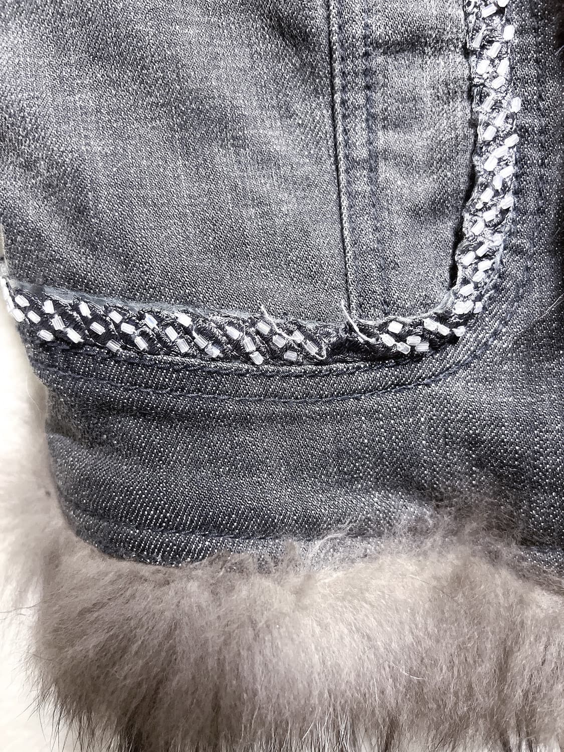 폭스퍼 프릴 데님 조끼 베스트 오네갸루 y2k 펑크 시부야 그런지 핀터 상품이미지10