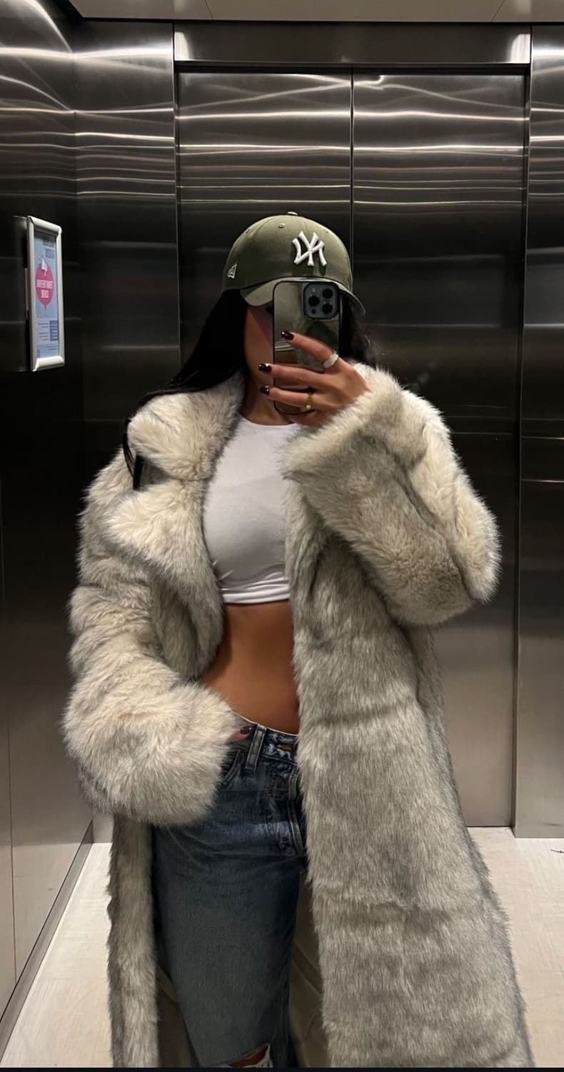 퍼 자켓 fur jacket 핀터깔 코트 상품이미지2