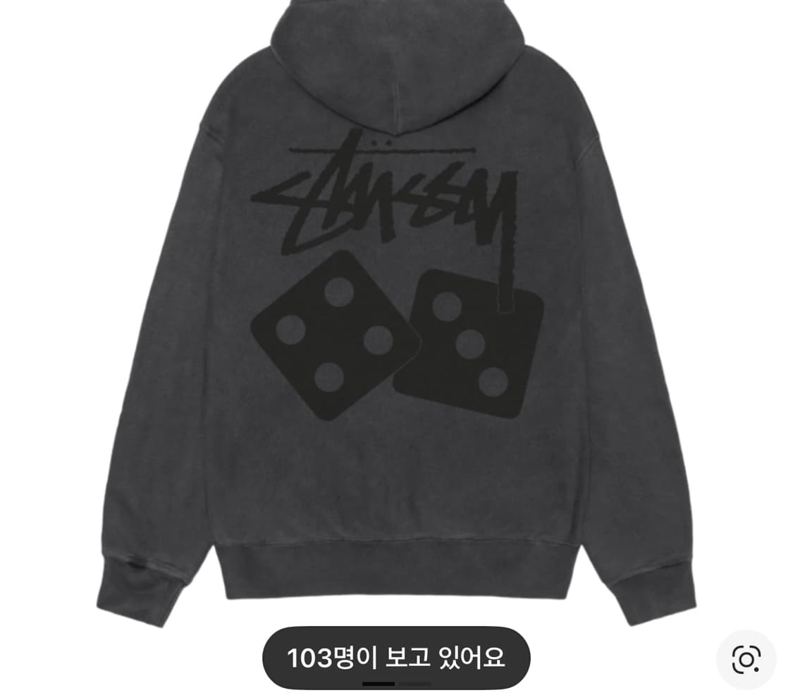 M) 스투시 피그먼트 다이드 다이스 후드집업 상품이미지1