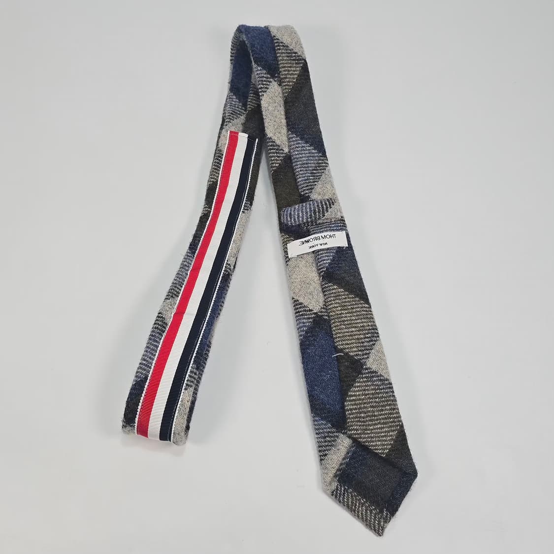 톰브라운 체크 울 타이 상품이미지4