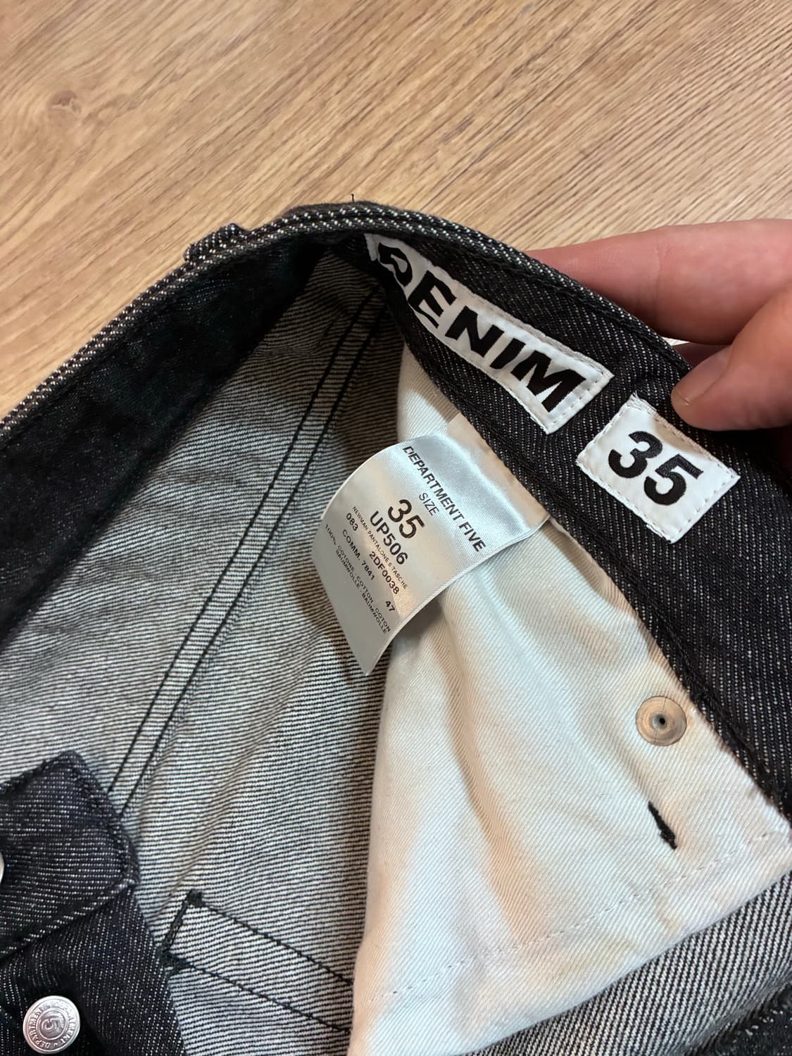 새제품) 디파트먼트5 블랙 데님 팬츠 상품이미지2