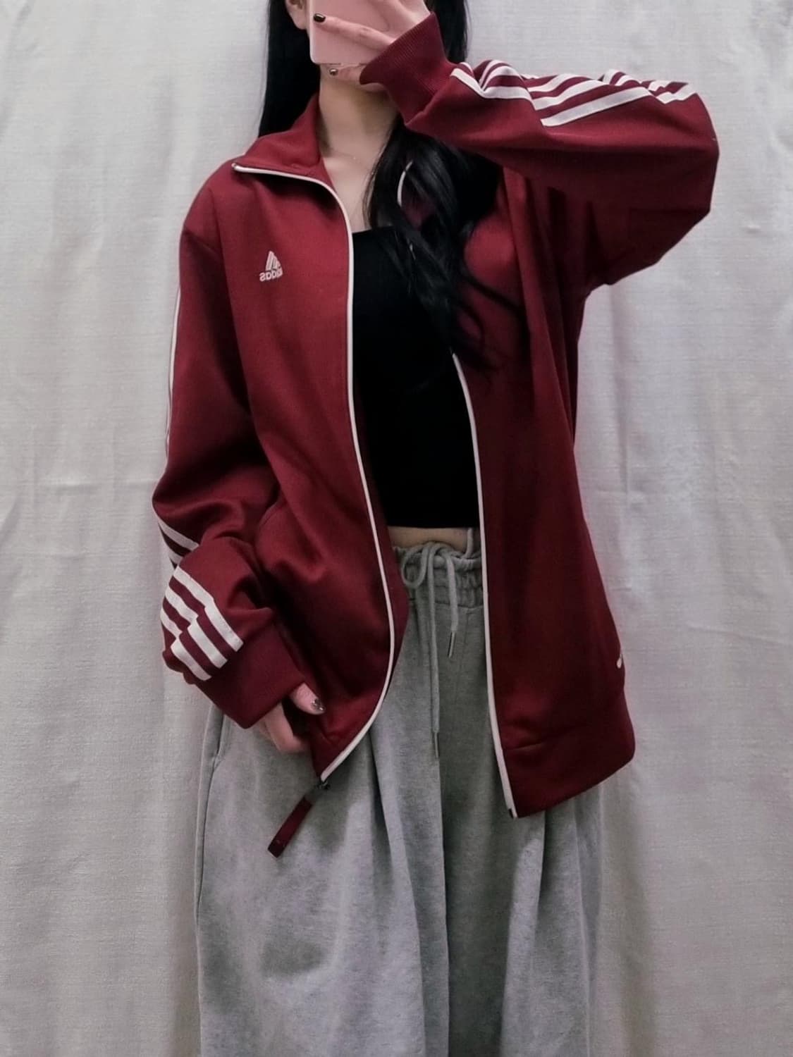 아디다스 버건디 트랙탑 져지 상품이미지4