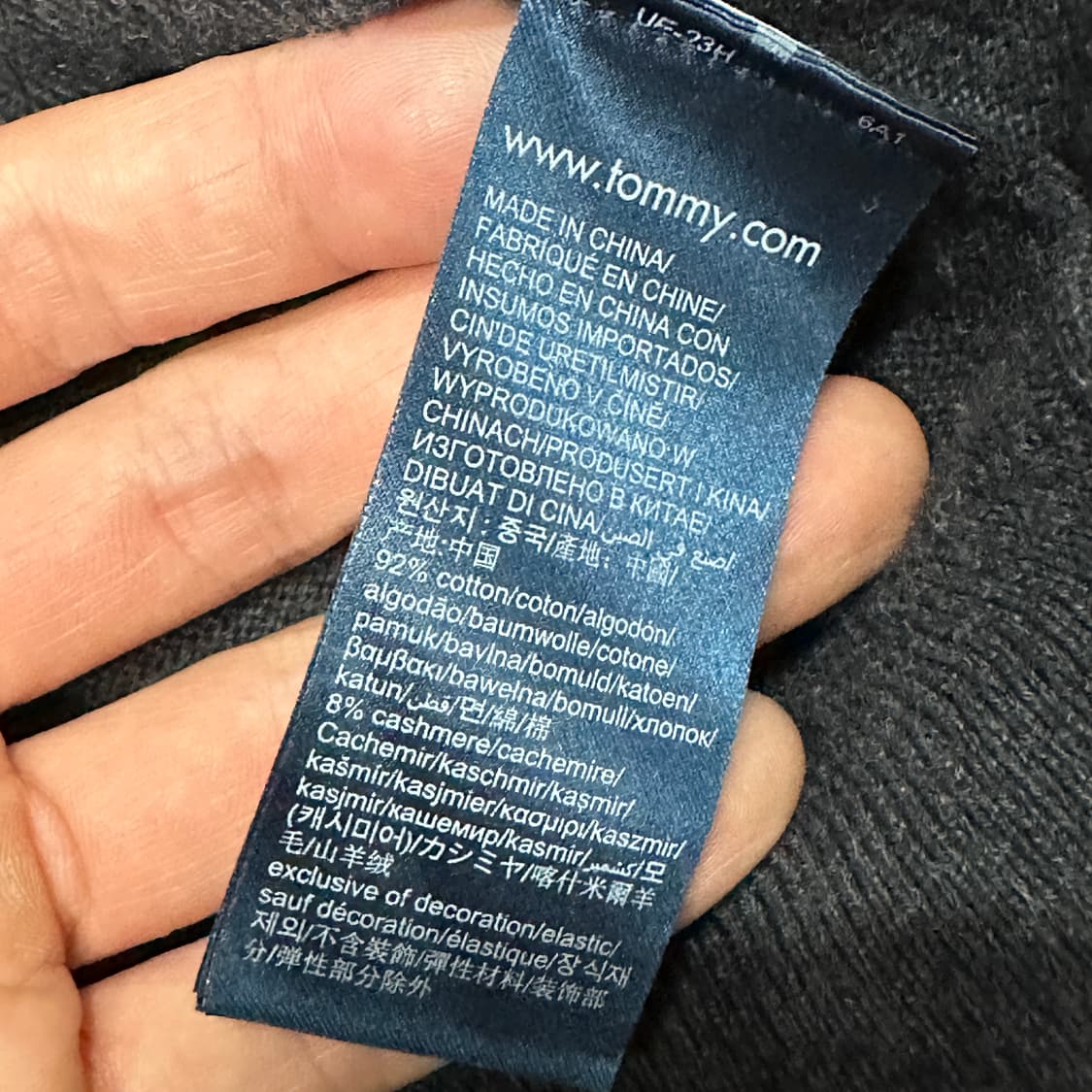타미힐피거 다크 그레이 니트 XXL 상품이미지3