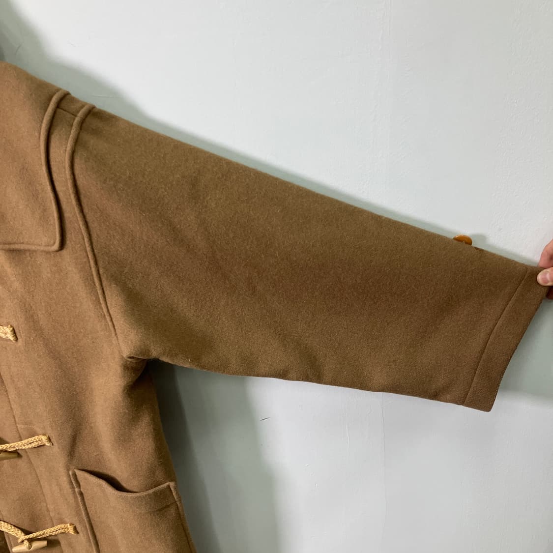 VTG 빈티지 카멜 울 후드 더플 코트 L 상품이미지7