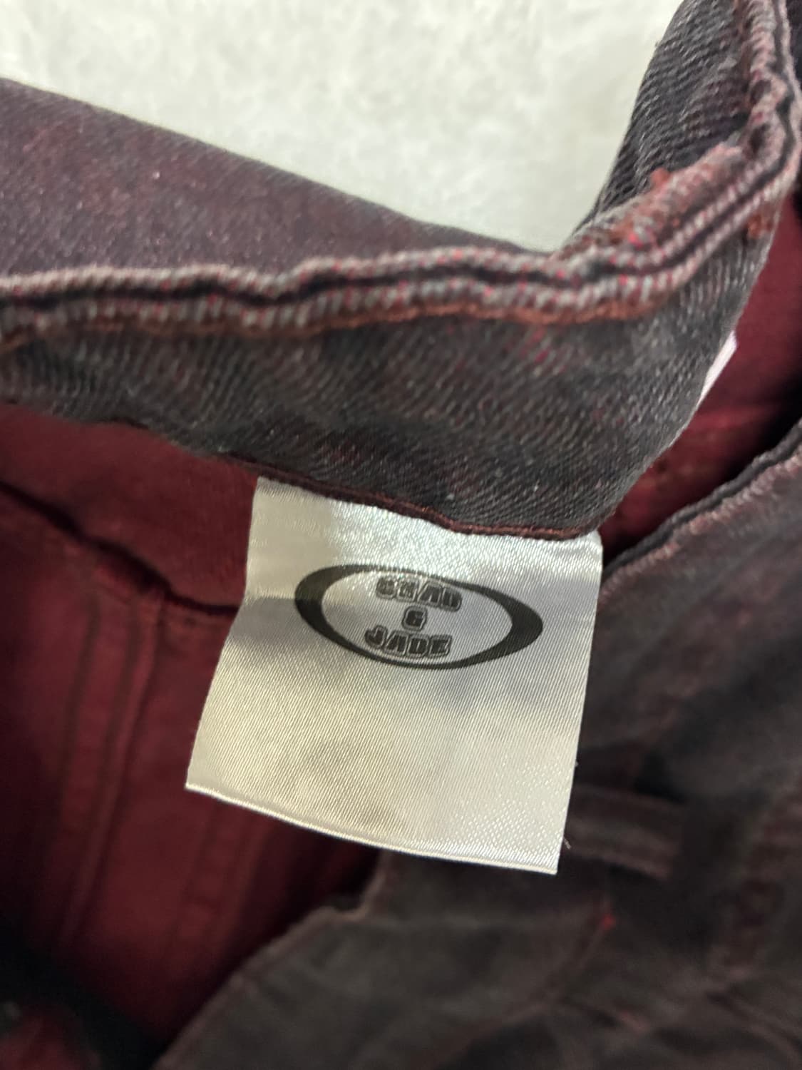 브라운 워싱 데님 팬츠 상품이미지4