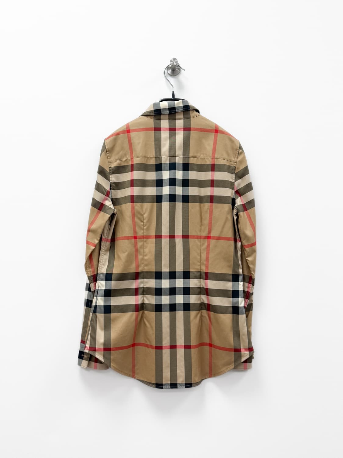 버버리 슬림핏 체크 코튼 셔츠 상품이미지4