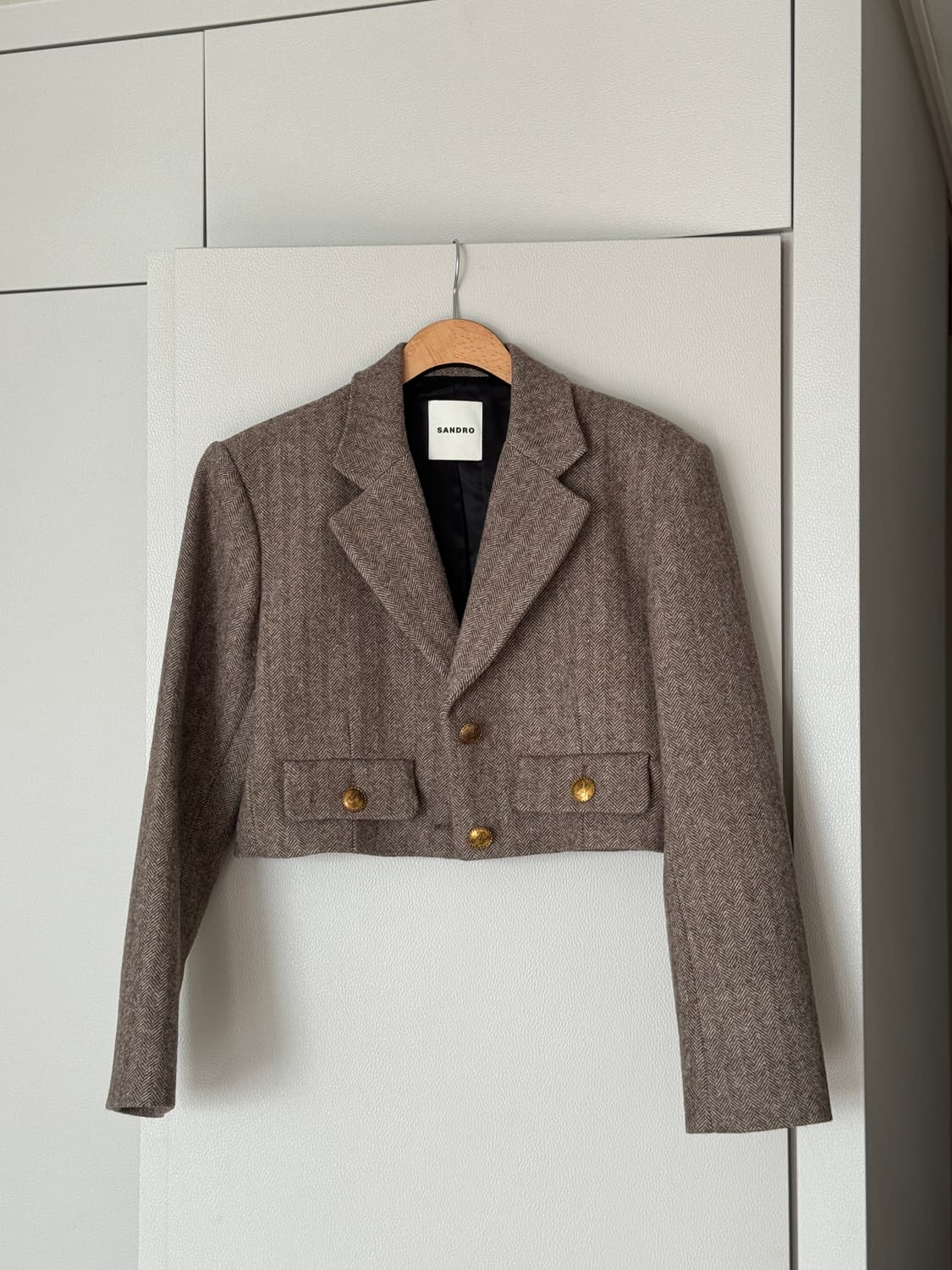 <새상품🖤> Sandro Lonny 헤링본 울 크롭 블레이저 / 자켓 상품이미지6