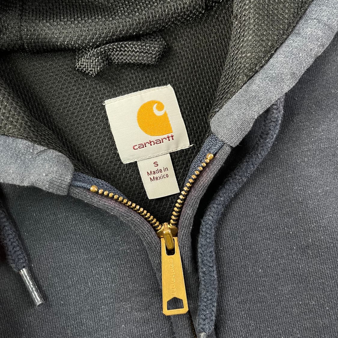 105 칼하트 써멀 네이비 후드집업 상품이미지2