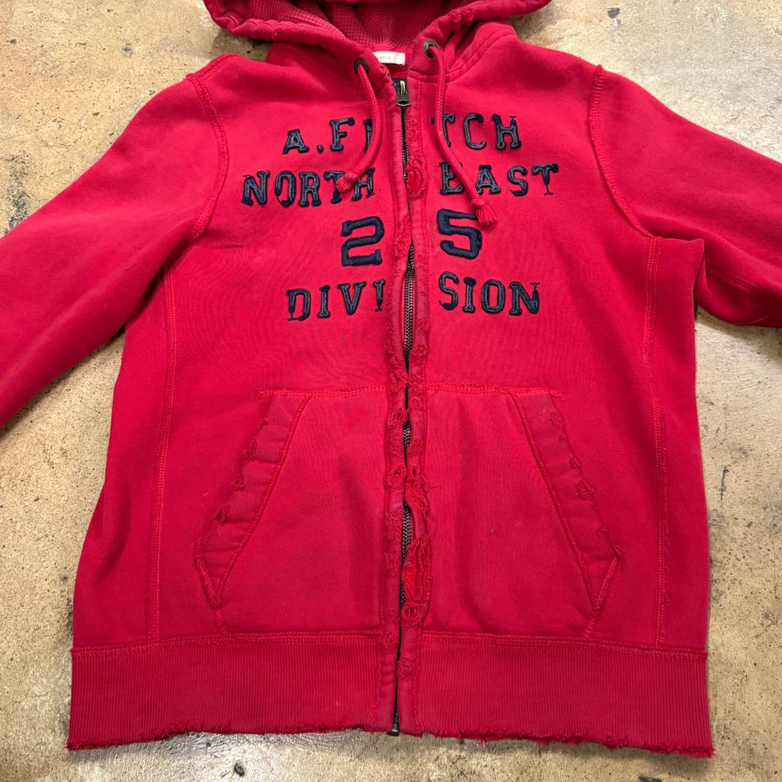 아베크롬비 레드 후드집업 상품이미지3