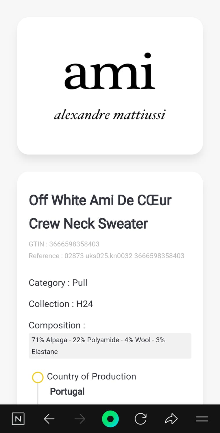아미 알파카 크루넥 스웨터 인타르시아 니트
그레이 XL 상품이미지6