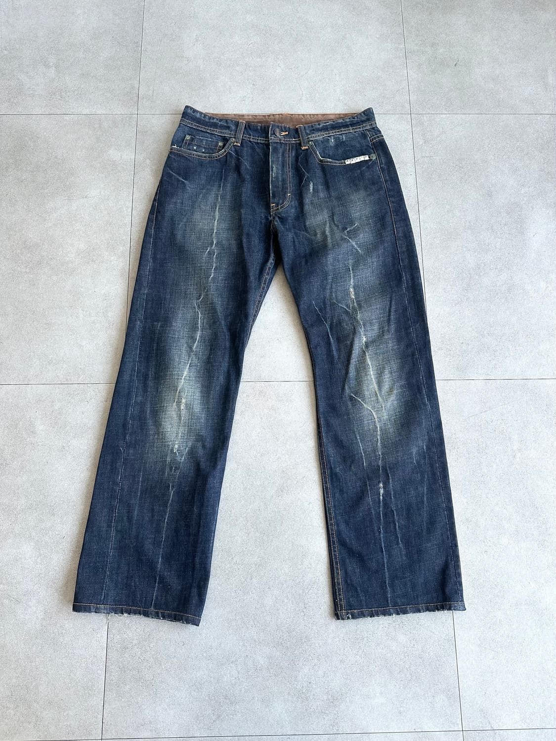 아르마니 익스체인지 크랙 워싱 데님팬츠 상품이미지5