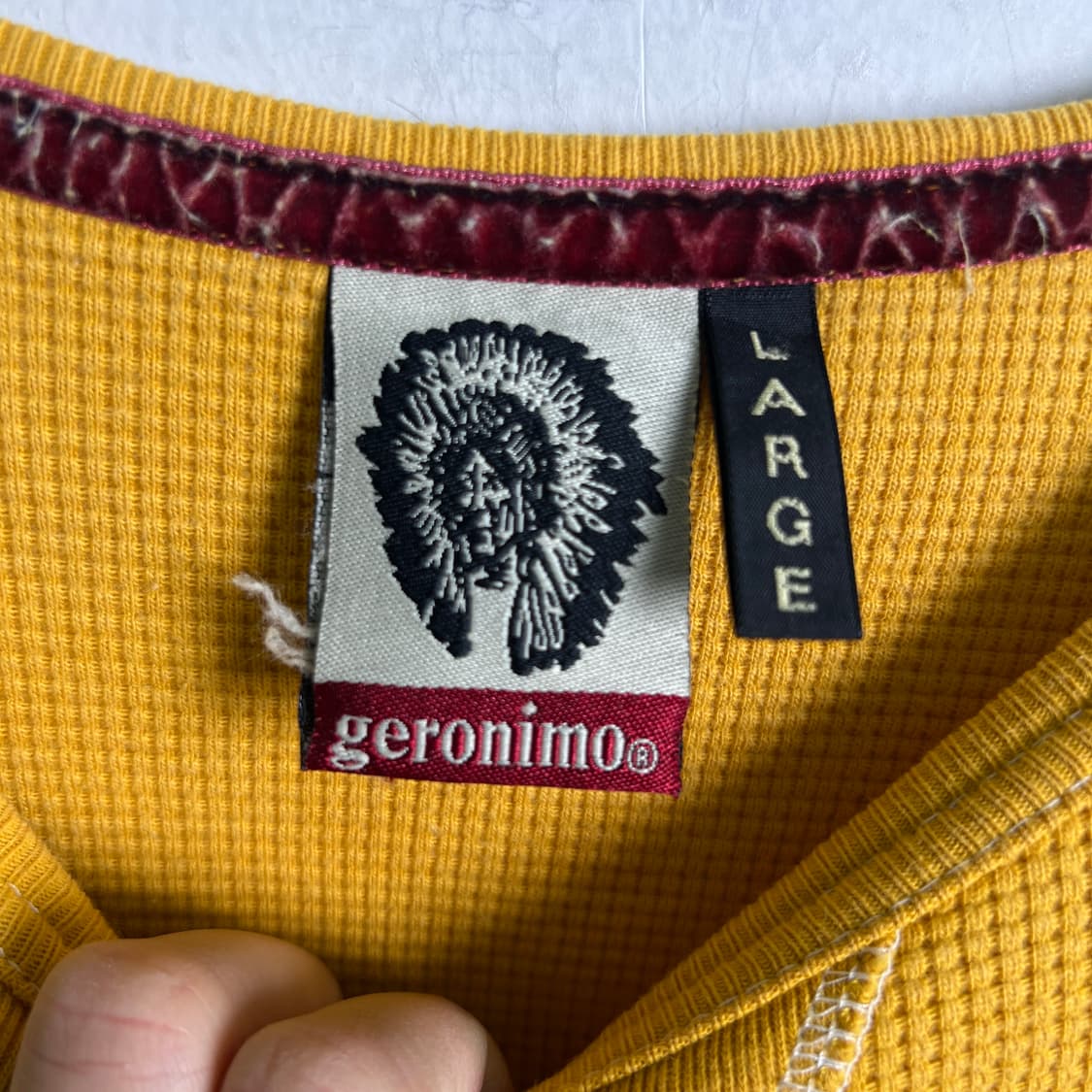 geronimo 인디언 그래픽 와플 맨투맨 L 상품이미지3