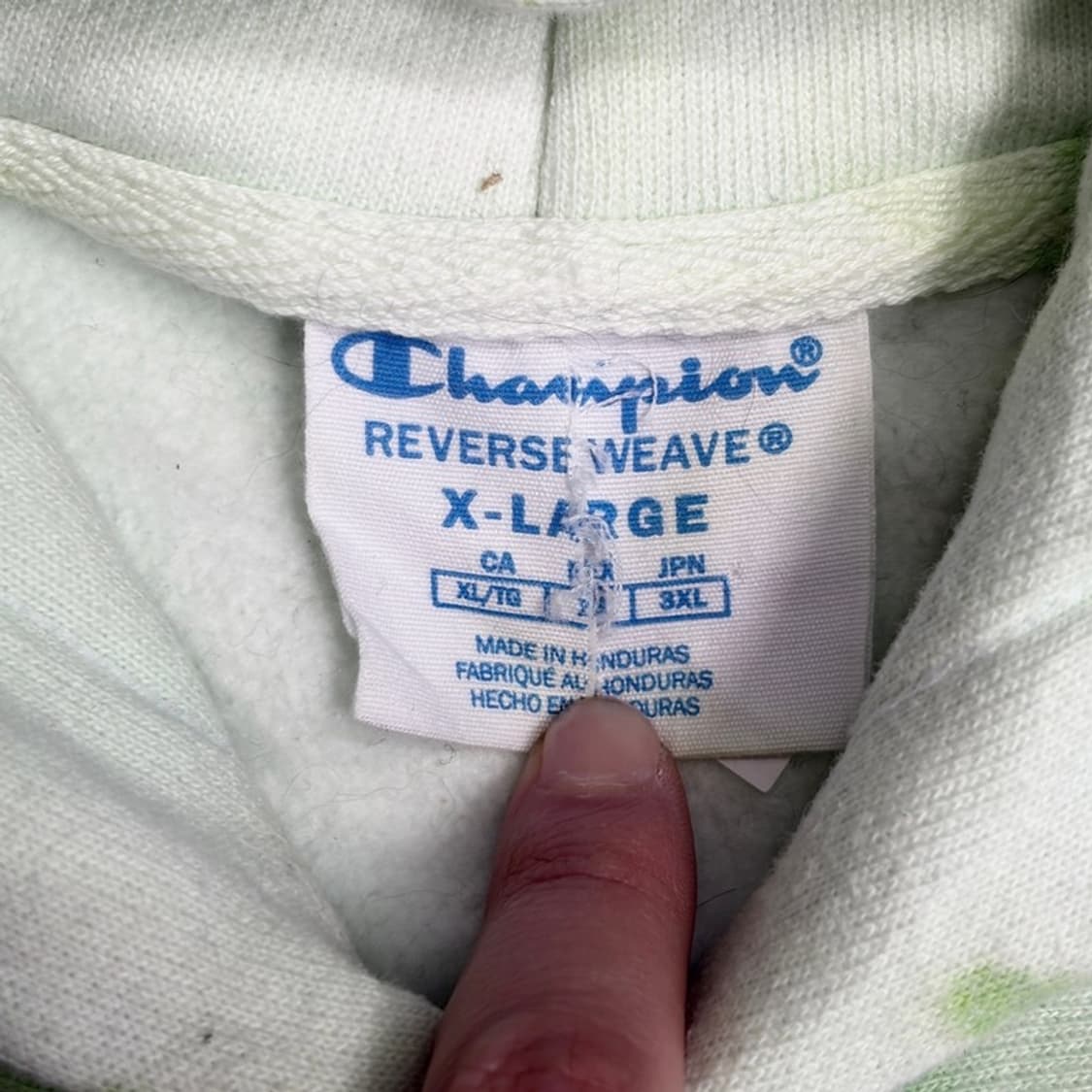 CHAMPION 그린 타이다이 후드티 XL 상품이미지7