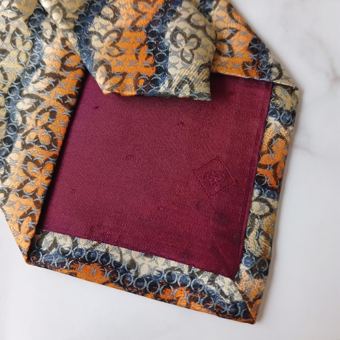 발망 실크 브라운 믹스 패턴 넥타이 9.4cm A+~A등급 A19256
 상품이미지10