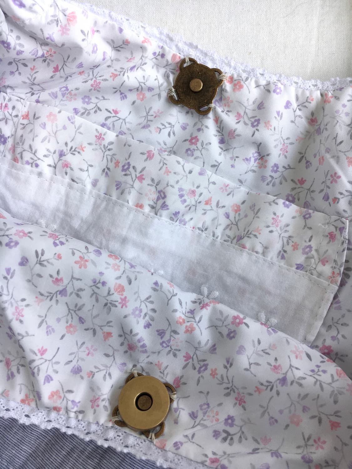 [HANDMADE] 핸드메이드 리본끈 잔꽃 크로스백 모리걸 상품이미지7