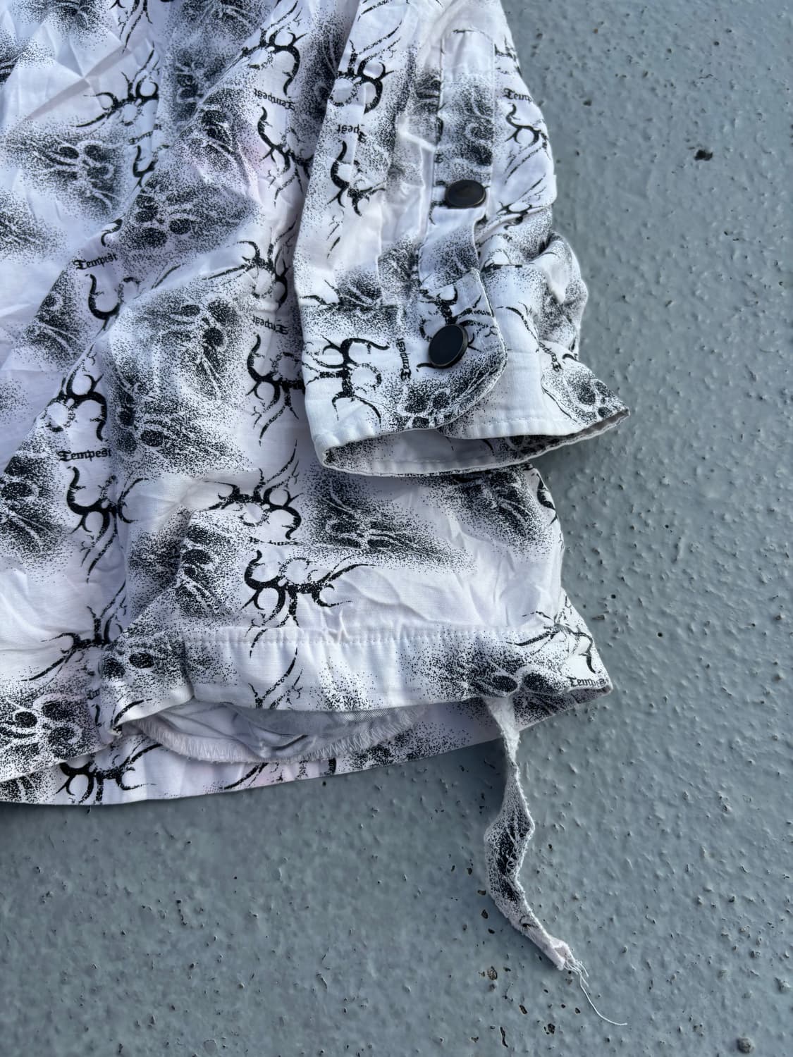 “Vintage” Punk Print White Shirts 상품이미지4