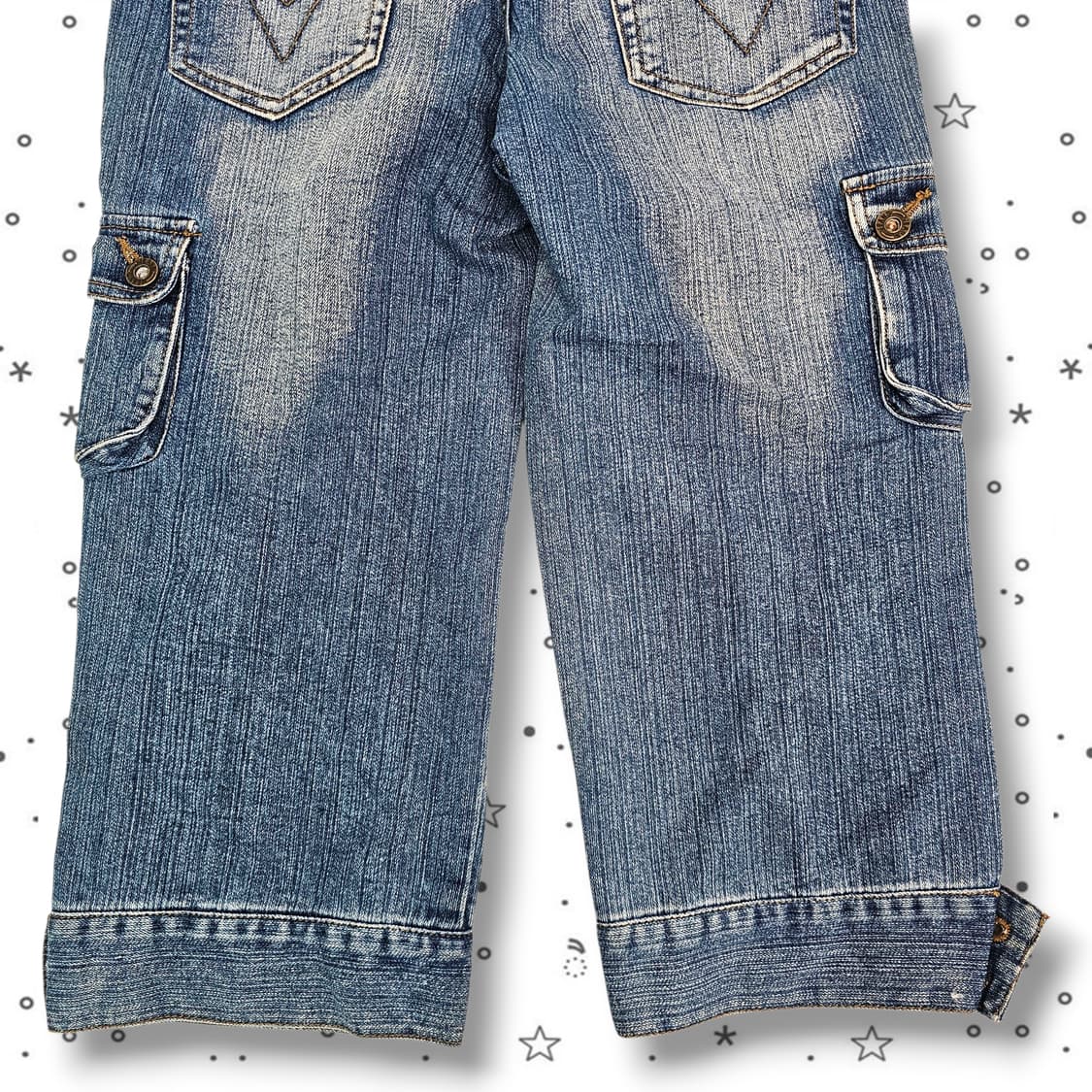 27 Shebang VTG 빈티지 카고 데님 카프리 팬츠 상품이미지6