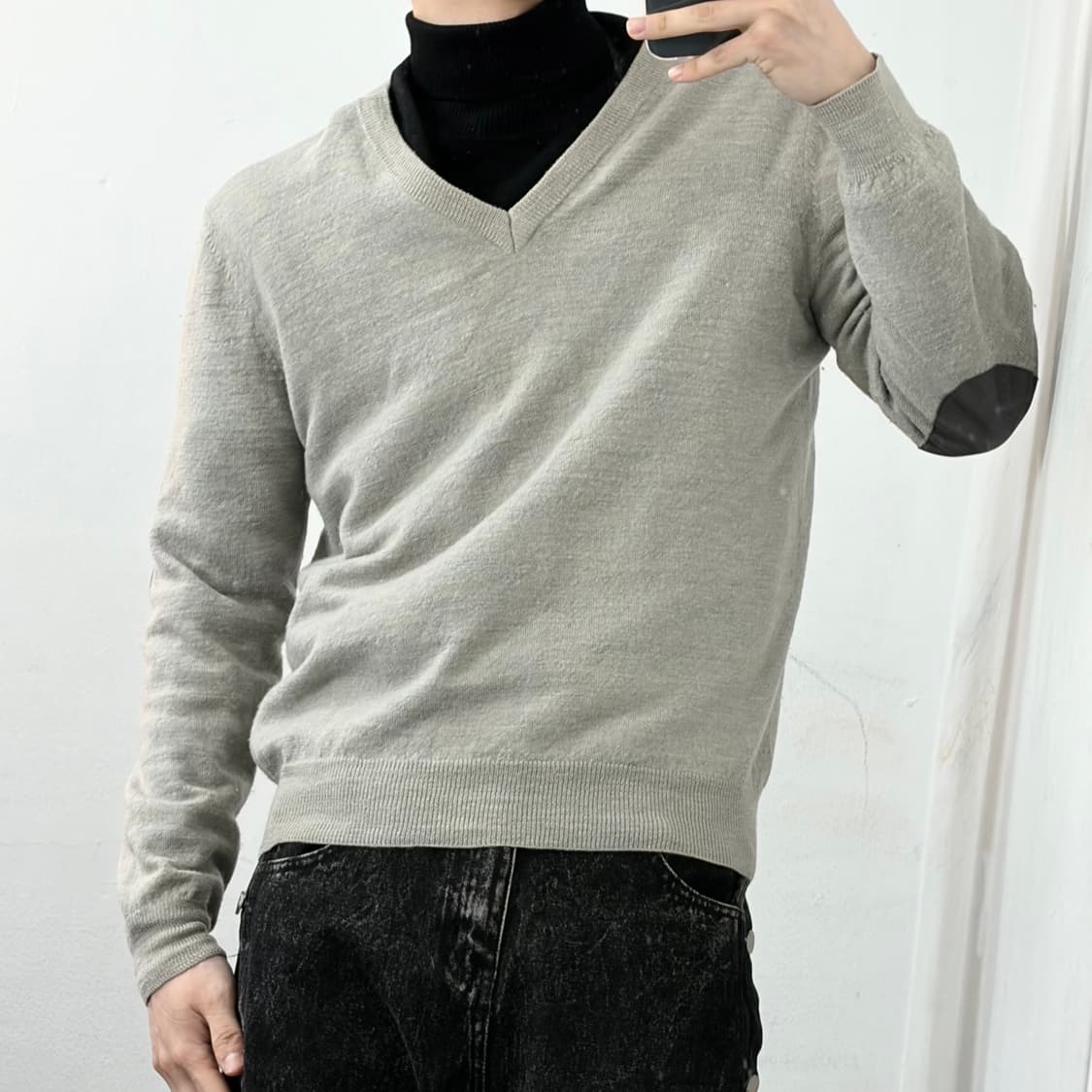 메종 마르지엘라 엘보우 패치 니트 상품이미지2