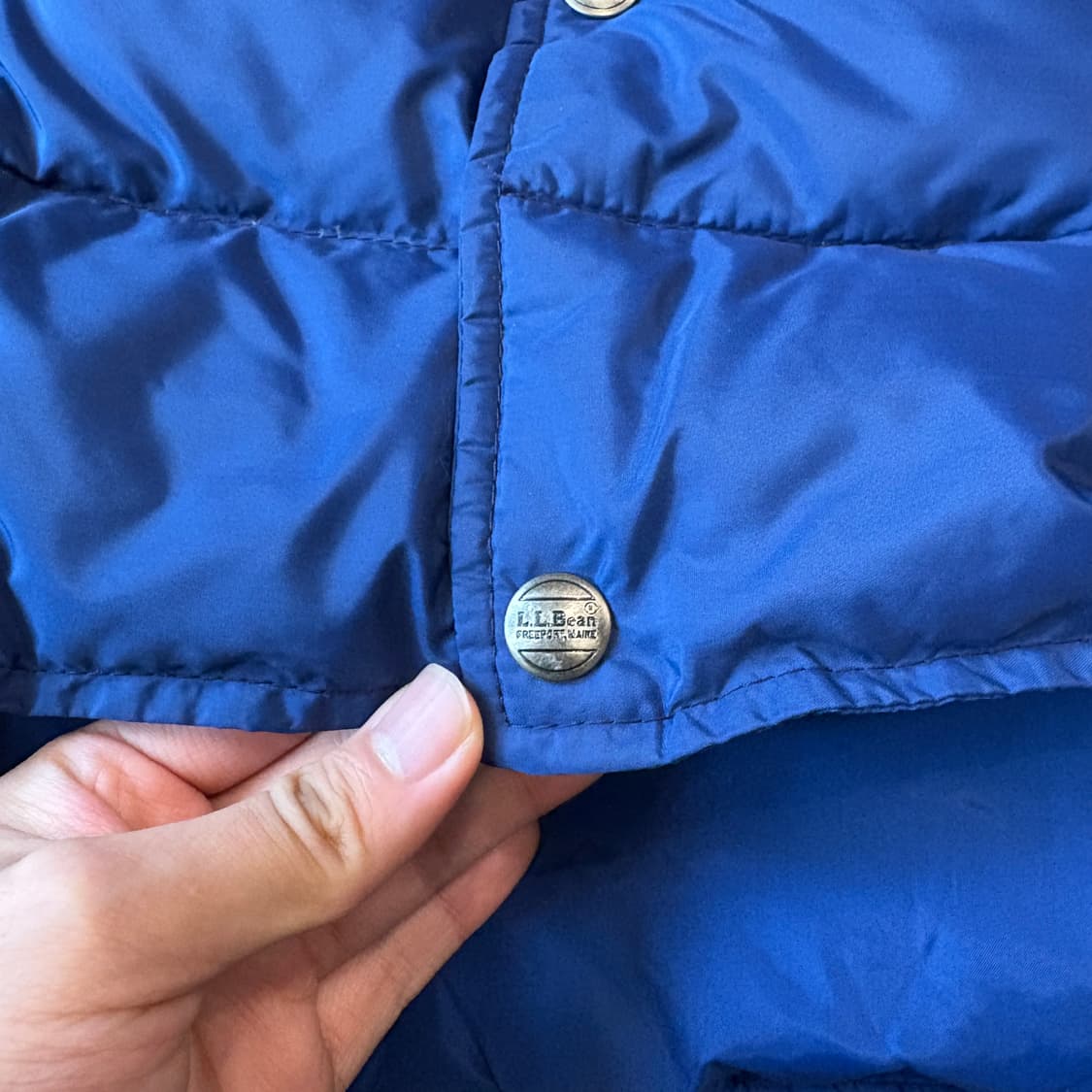 90s L.L.bean 90년대 미국 생산 엘엘빈 블루 덕다운 패딩 조끼 상품이미지6