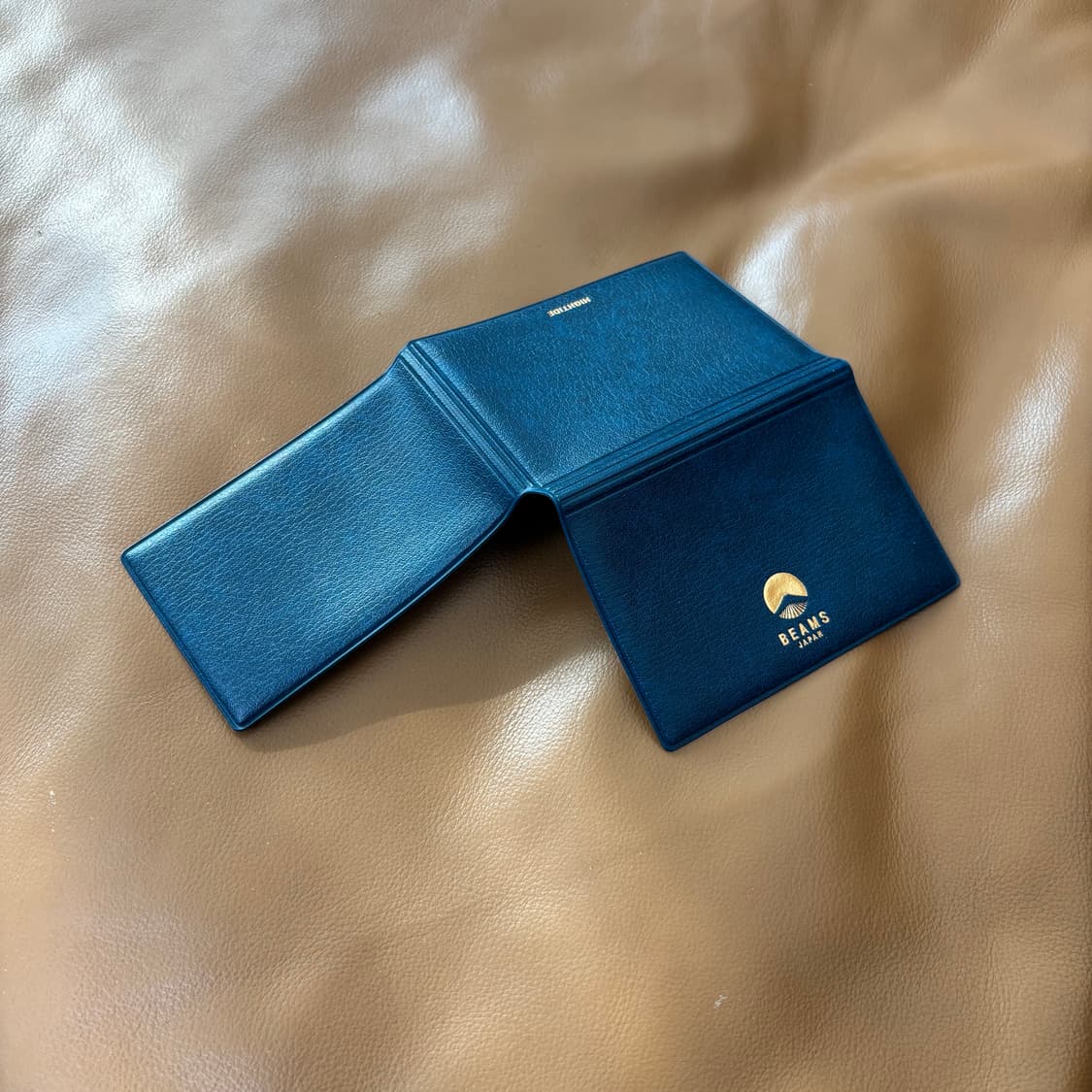 Beams 빔즈 빔스 레더 카드 지갑 블루리쉬 상품이미지4