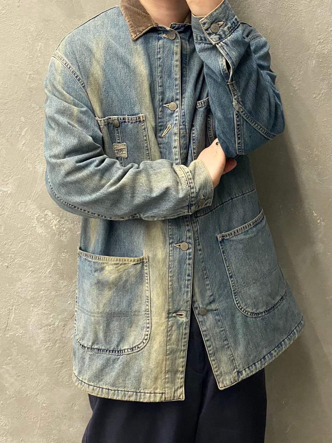 [S] 90s RRL 더블알엘 랄프로렌 페이디드 데님 초어자켓 상품이미지10