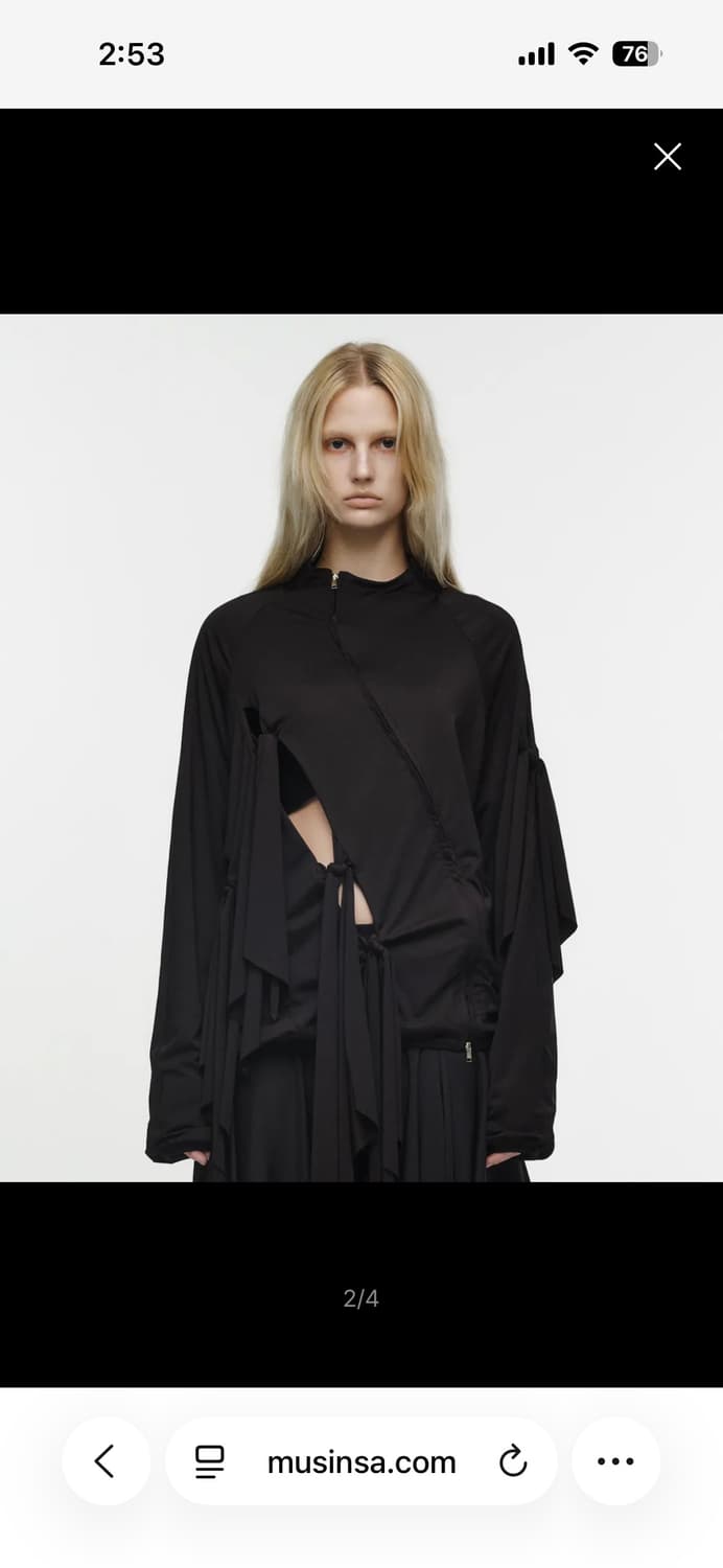 나체 타이 져지 자켓 블랙 (Nache Tie Jersey Jacket) 상품이미지1