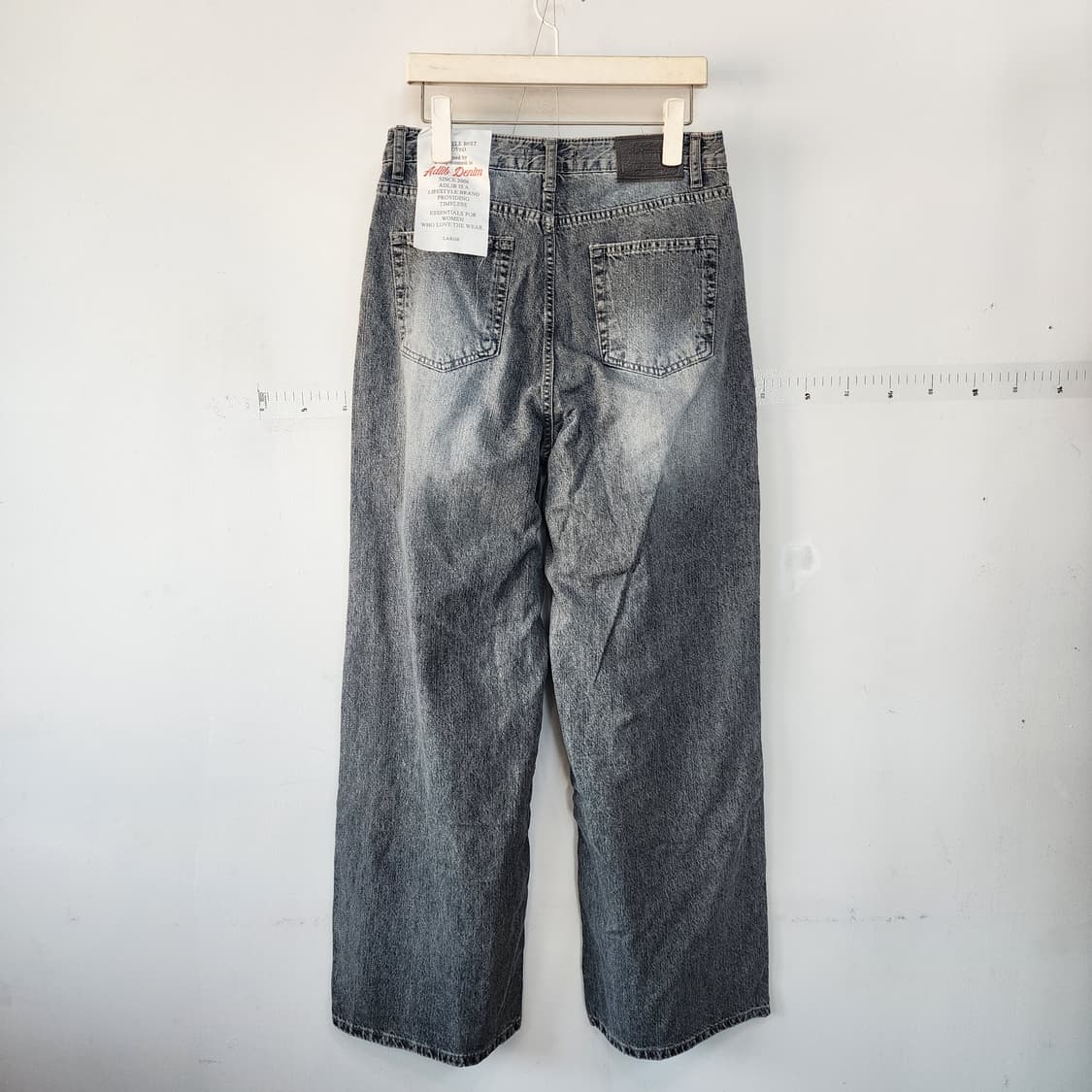 애드립 데님 빈티지 워싱 데님 팬츠 상품이미지3