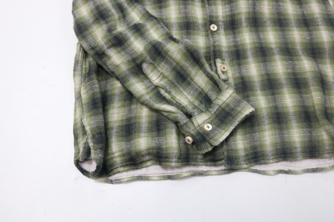 옴니갓 OMNIGOD 올리브 체크 아메카지 워크셔츠  4 상품이미지6