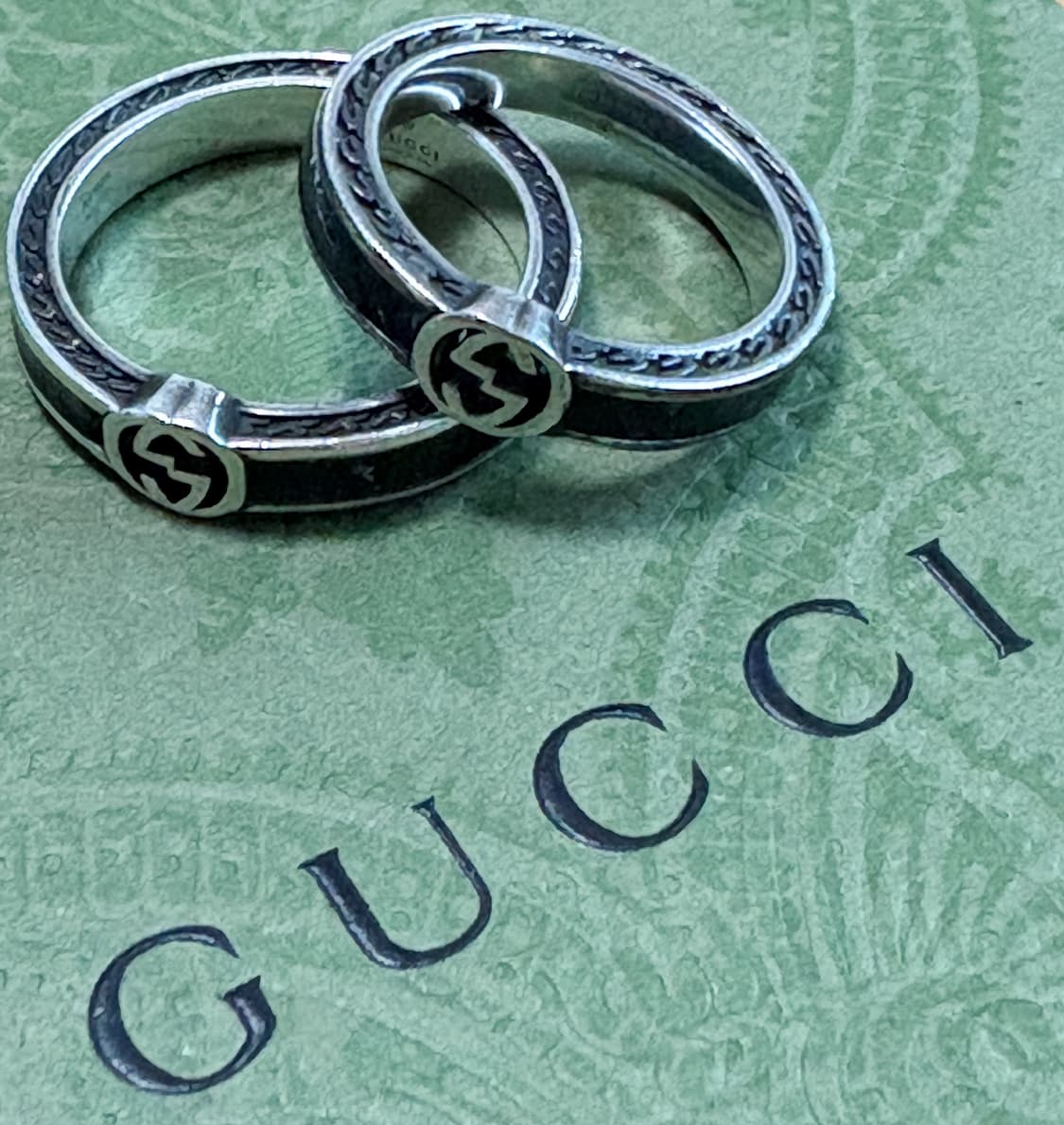 GUCCI 인터로킹 G 링 반지 2 SET 상품이미지4