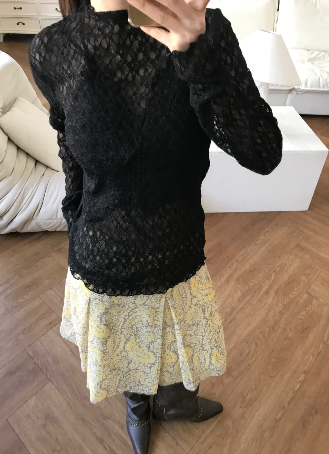 vintage pattern skirt 상품이미지5