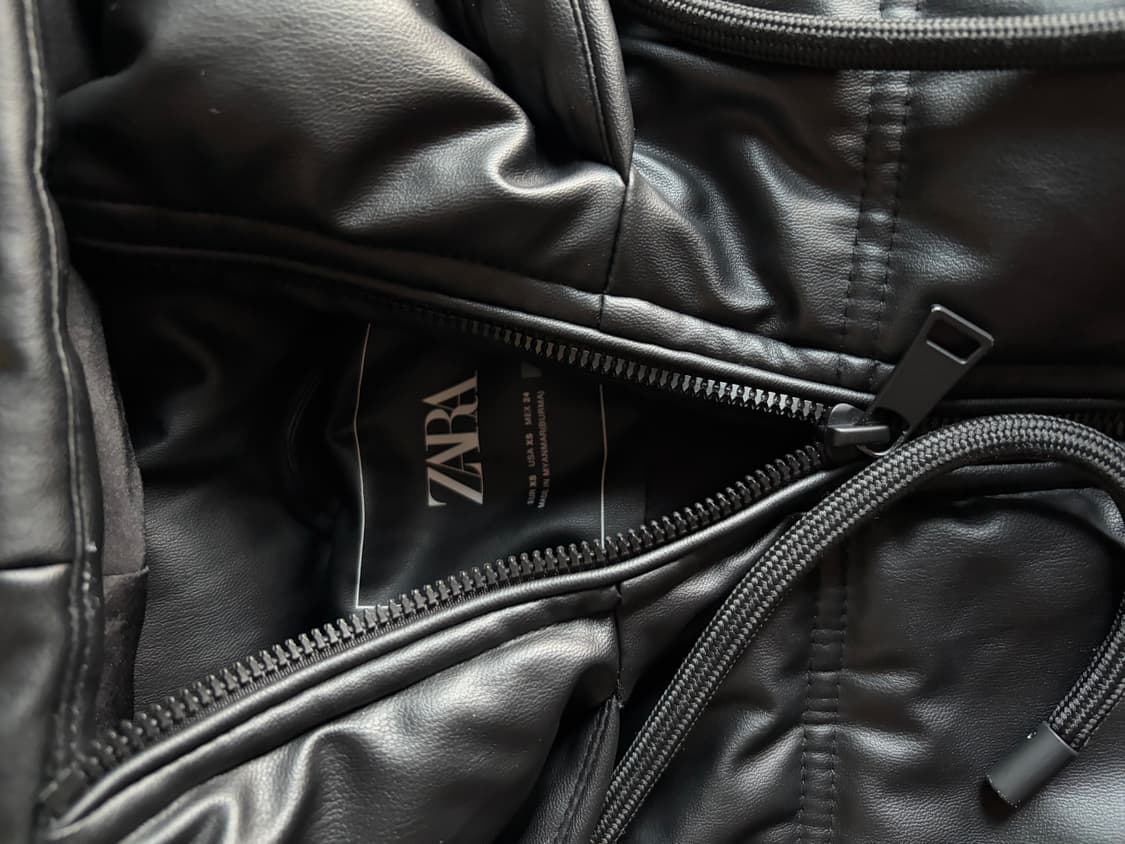 자라 페이크 래더 워퍼푸르프 바람막이 패딩 아노락 상품이미지3