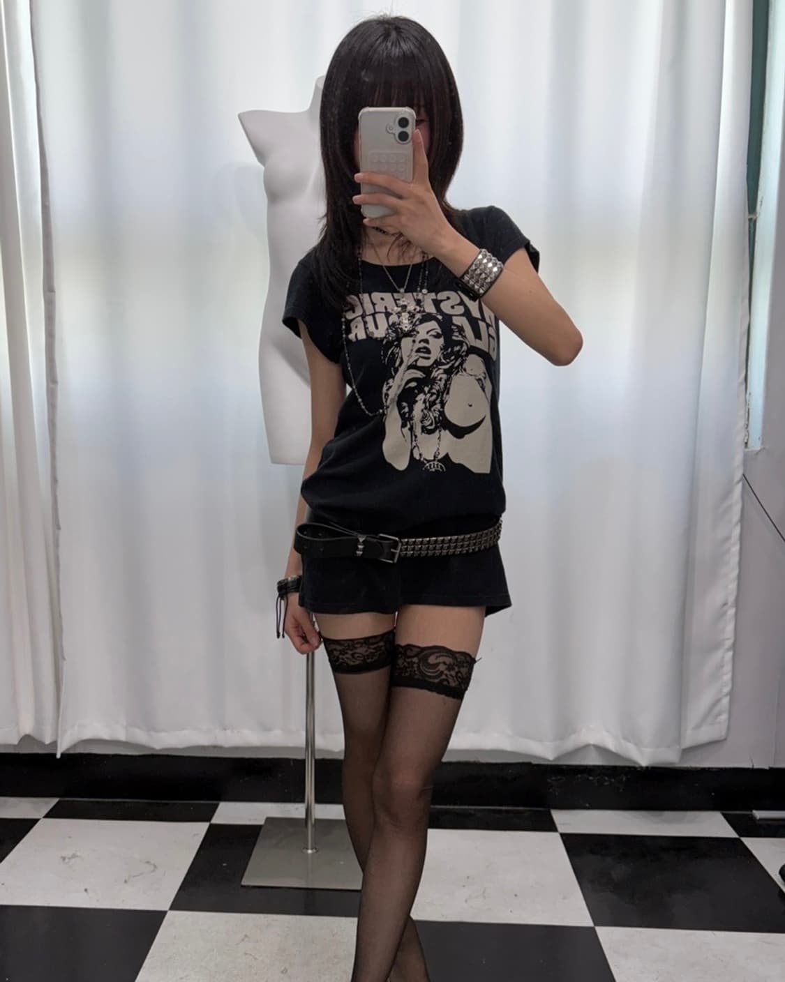 🎸Hysteric Glamour 블랙 프린팅 티셔츠🎸 상품이미지4