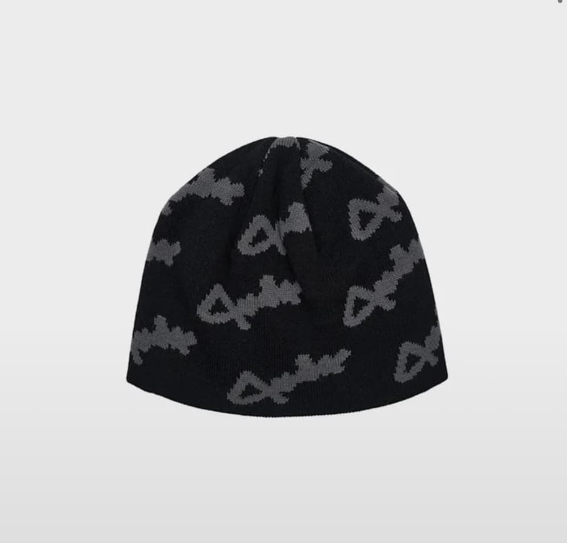 로고 자카드 비니 BLACK 상품이미지1