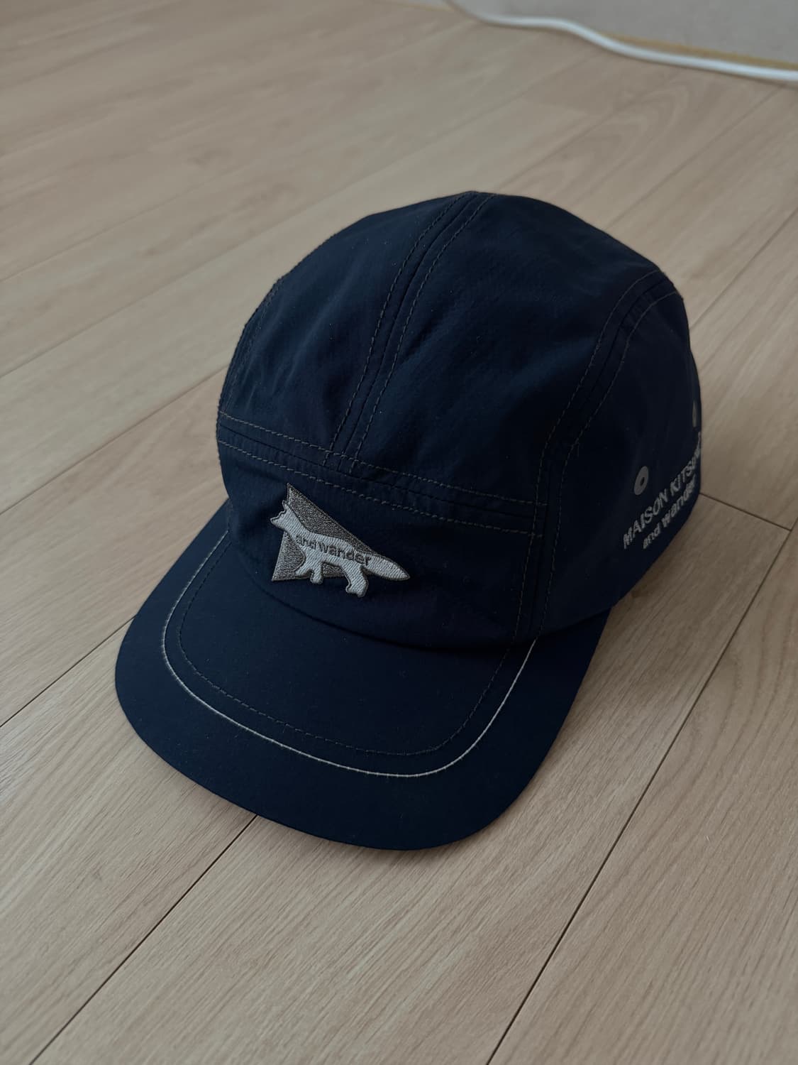 앤드원더 메종키츠네 콜라보 볼캡 네이비 모자 상품이미지1