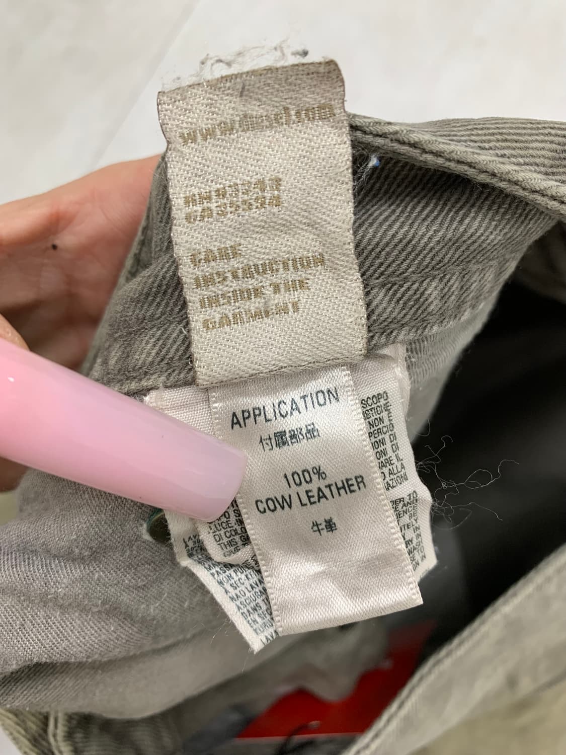 디젤 애쉬 카키 스트라이트 팬츠 #647 상품이미지6