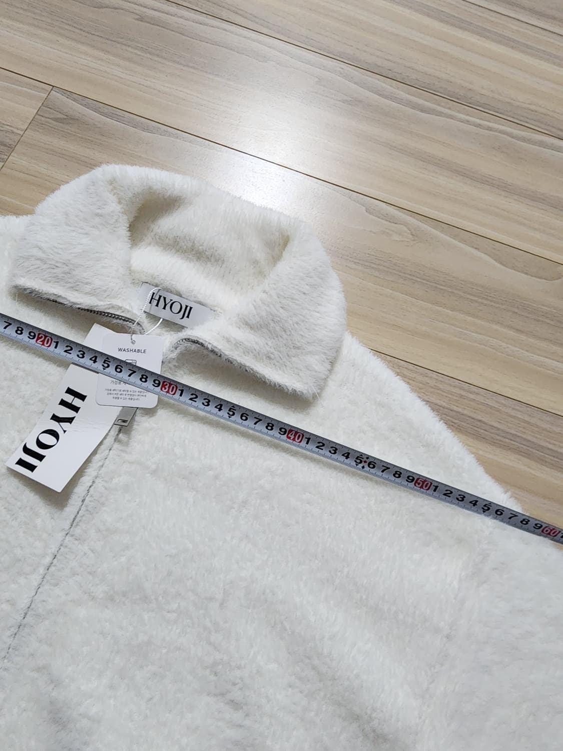 hyoji효지앙고라니트집업자켓크림 상품이미지8