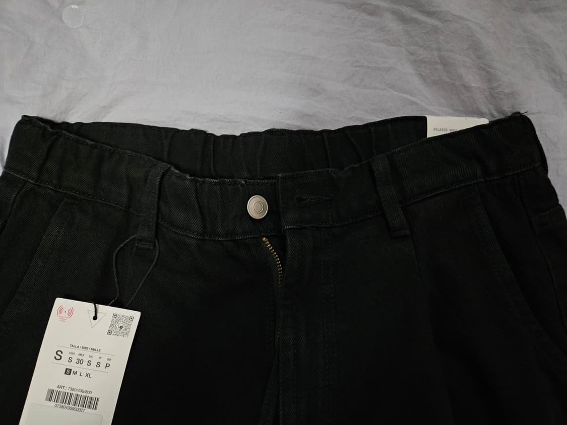 자라 와이드 블랙 팬츠 24fw 상품이미지1