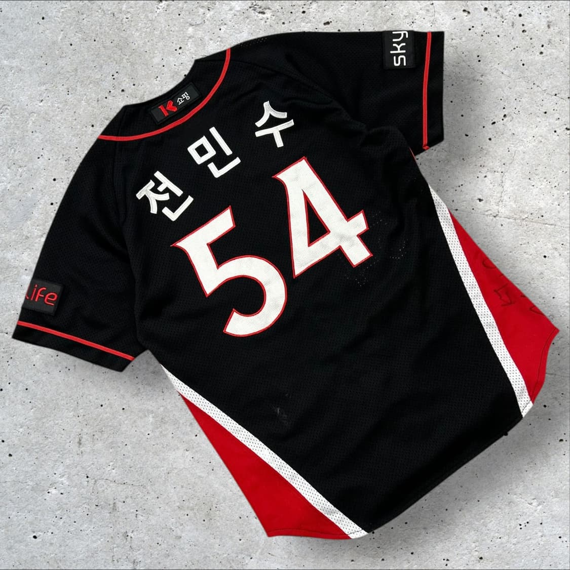 [95] kt wiz 전민수 블랙 BFL 야구 유니폼 54 싸인 A972 상품이미지2