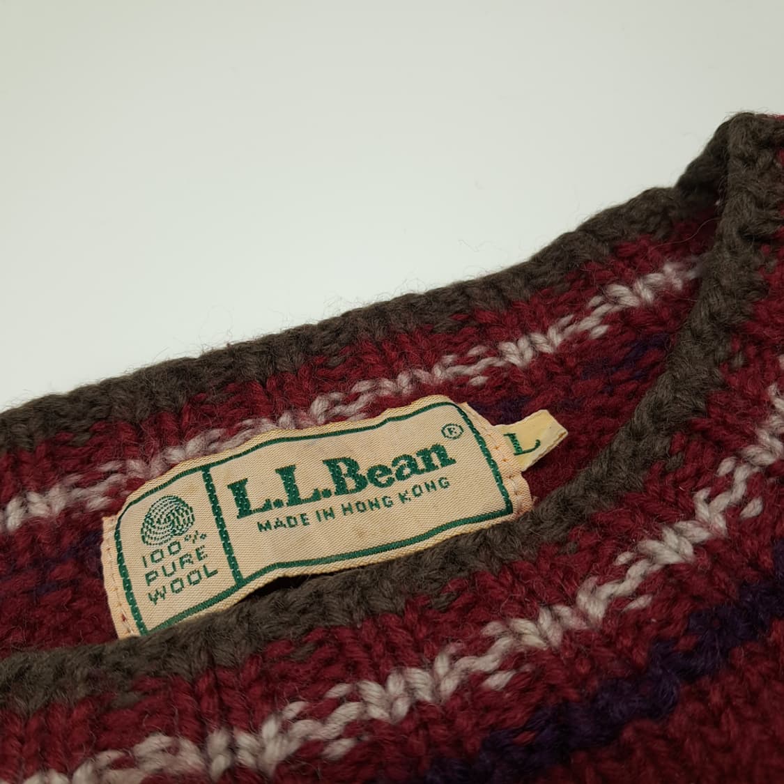 CL106 L 엘엘빈 80s 퓨어 울 네이티브 패턴 크루넥 니트 상품이미지3